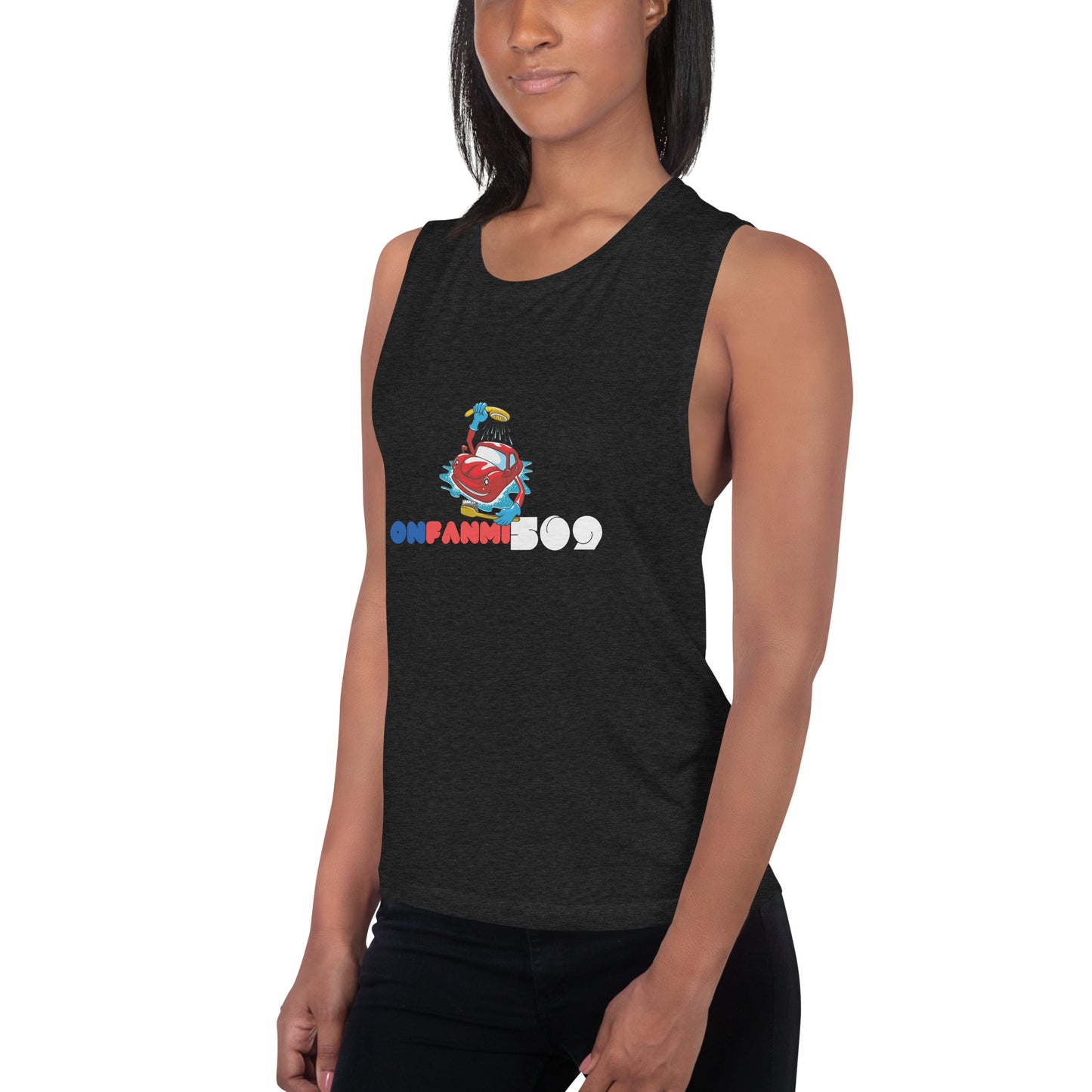 OnFanmi509 White Ladies’ Muscle Tank