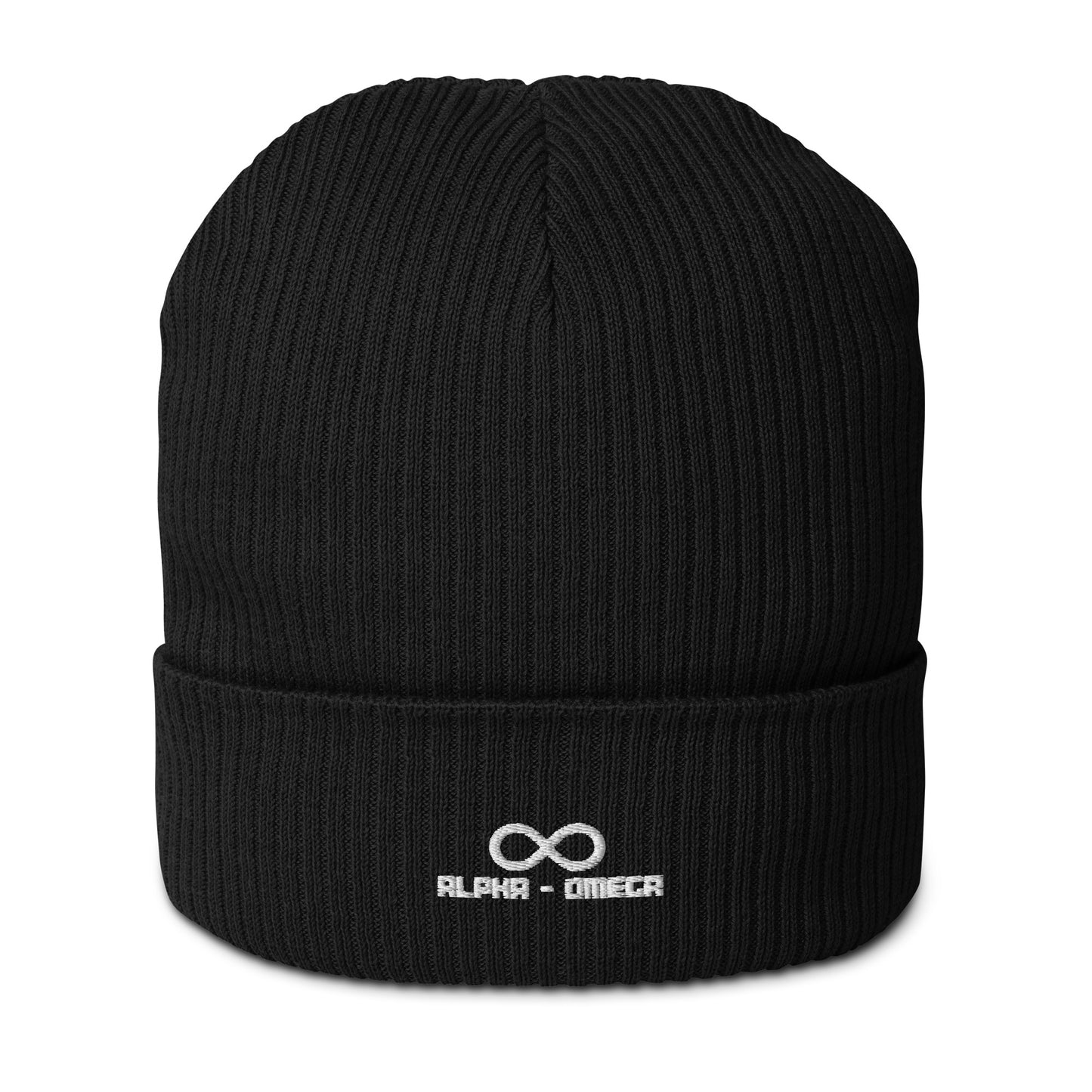 ** Infinity ** Organic ribbed beanie white design