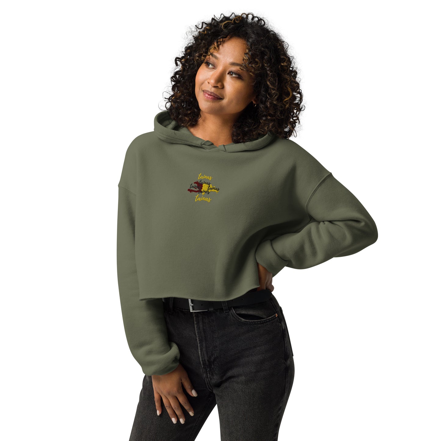 ** Soy Taino ** Crop Hoodie Top version